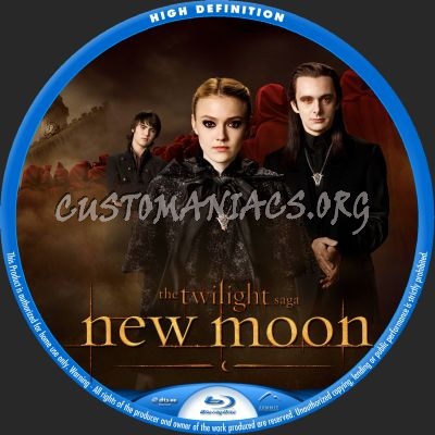 The Twilight Saga: New Moon blu-ray label