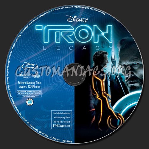 TRON: Legacy blu-ray label