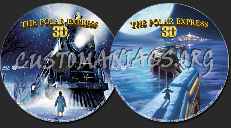 The Polar Express 3D blu-ray label
