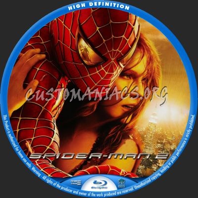 Spider-Man 2 blu-ray label