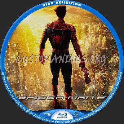 Spider-Man 2 blu-ray label