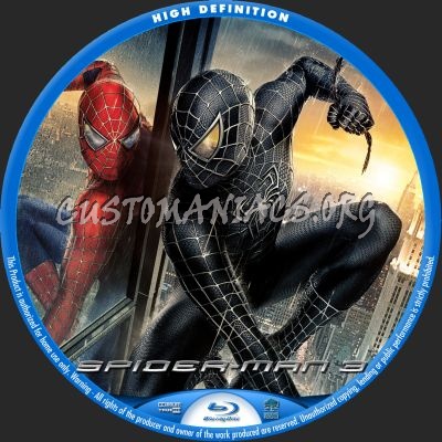 Spider-Man 3 blu-ray label