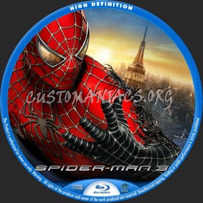 Spider-Man 3 blu-ray label