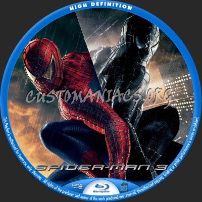 Spider-Man 3 blu-ray label