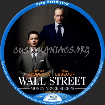 Wall Street - Money Never Sleeps blu-ray label