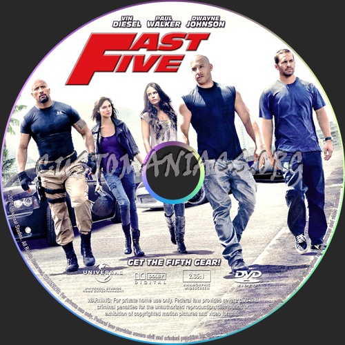 Fast Five dvd label