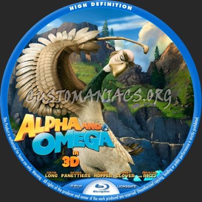 Alpha And Omega blu-ray label