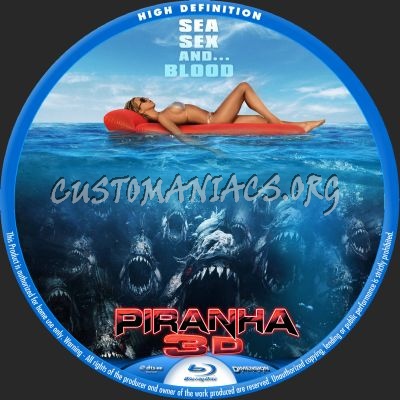 Piranha 3D blu-ray label