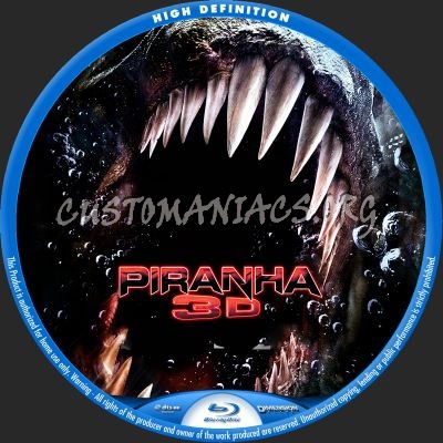 Piranha 3D blu-ray label