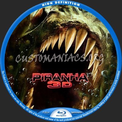 Piranha 3D blu-ray label