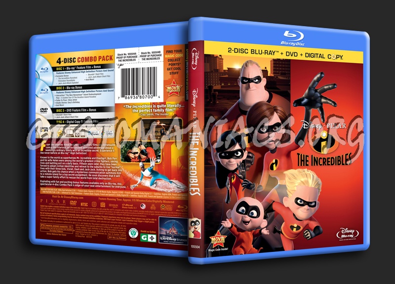The Incredibles blu-ray cover