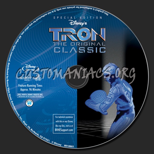 Tron blu-ray label