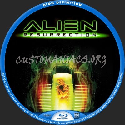 Alien Resurrection blu-ray label