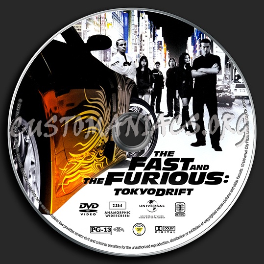 The Fast and the Furious: Tokyo Drift dvd label