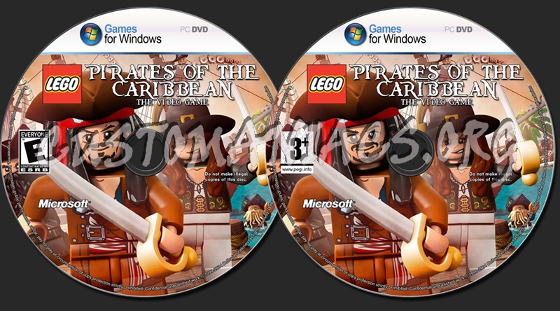 Lego Pirates Of The Caribbean dvd label