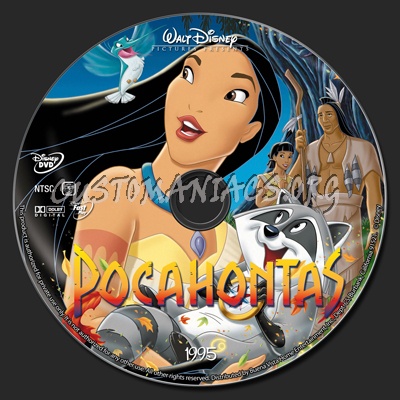 Pocahontas dvd label