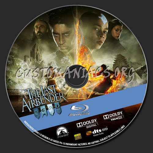 The Last Airbender blu-ray label