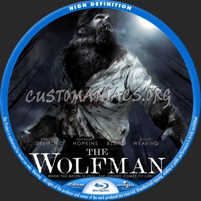 The Wolfman blu-ray label