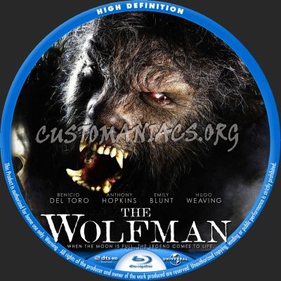 The Wolfman blu-ray label