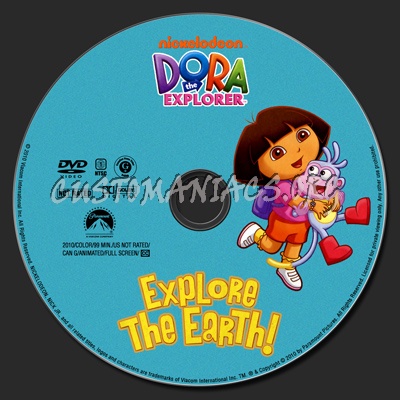 Dora The Explorer: Explore the Earth dvd label