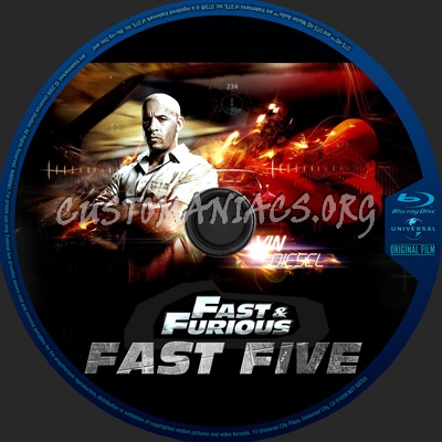 Fast Five blu-ray label