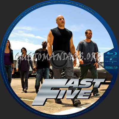 Fast Five blu-ray label