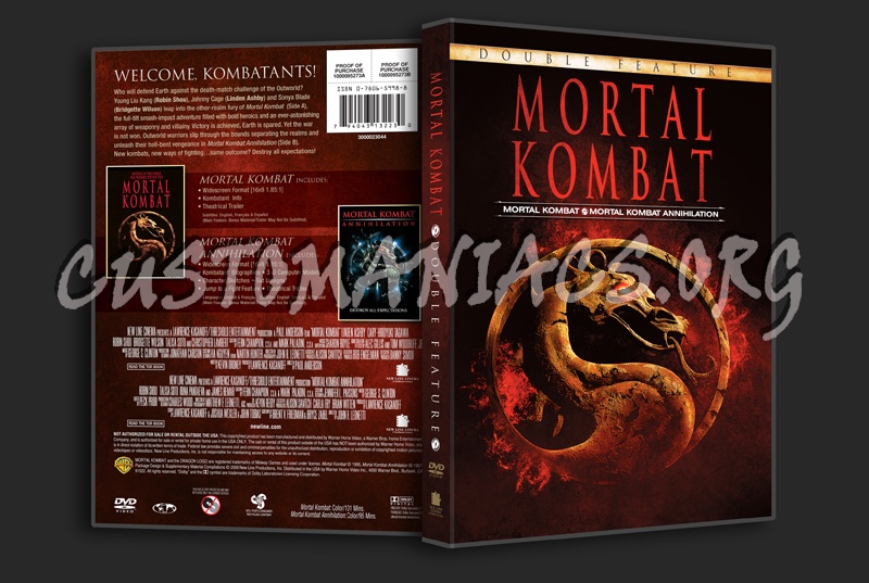 Mortal Kombat Double Feature dvd cover - DVD Covers & Labels