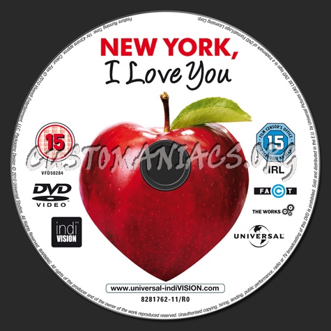 New York I Love You dvd label