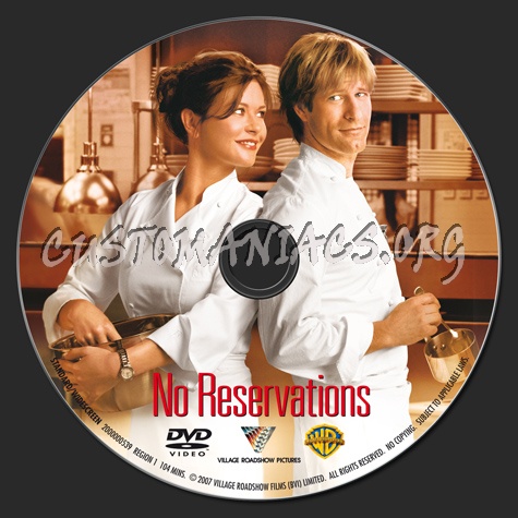 No Reservations dvd label