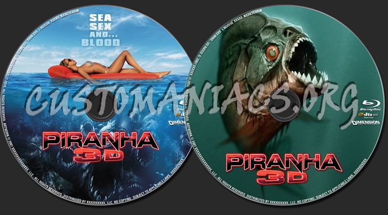 Piranha 3D blu-ray label