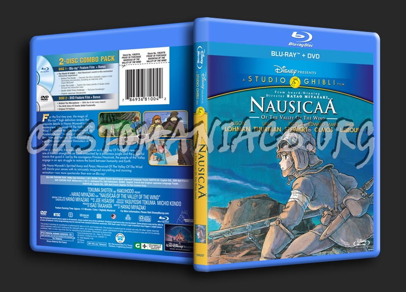 Nausica of the Valley of the Wind blu-ray cover