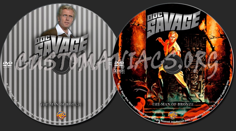 Doc Savage : The Man of Bronze dvd label