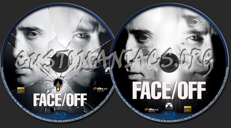 Face Off blu-ray label