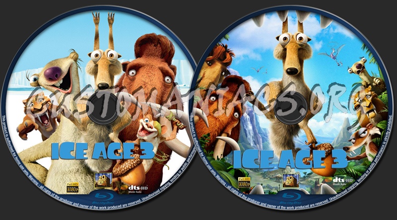 Ice Age 3 blu-ray label