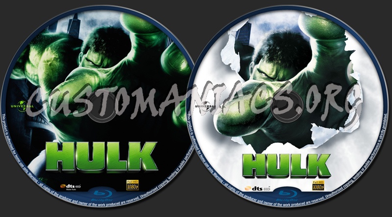 Hulk (2003) blu-ray label