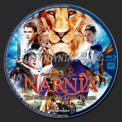 The Chronicles Of Narnia The Voyage Of The Dawn Treader blu-ray label