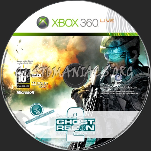 Ghost Recon : Advanced Warfighter 2 dvd label