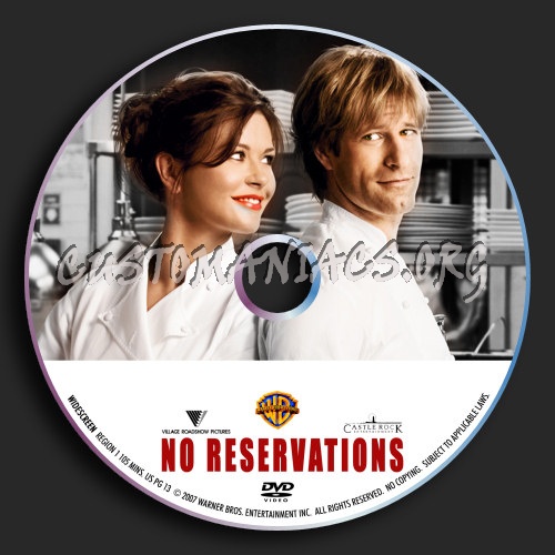 No Reservations dvd label