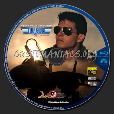 Top Gun blu-ray label