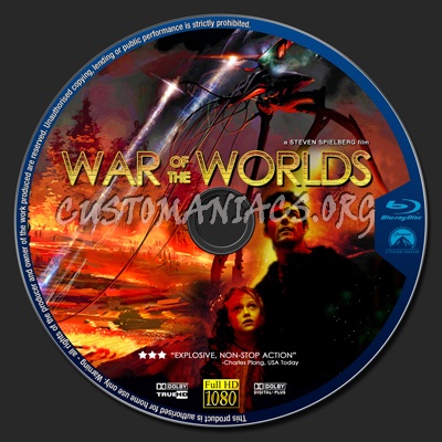 War Of The Worlds blu-ray label