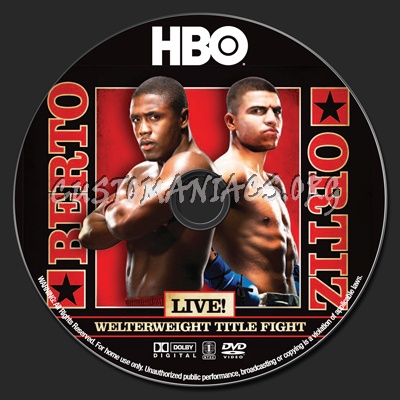 Andre Berto vs Victor Ortiz dvd label