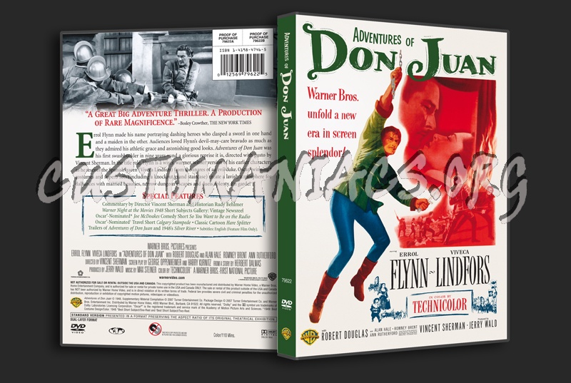 Adventures of Don Juan dvd cover