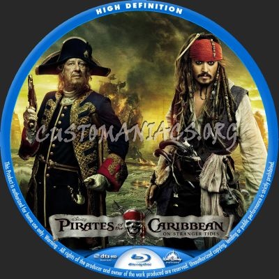 Pirates Of The Caribbean: On Stranger Tides blu-ray label