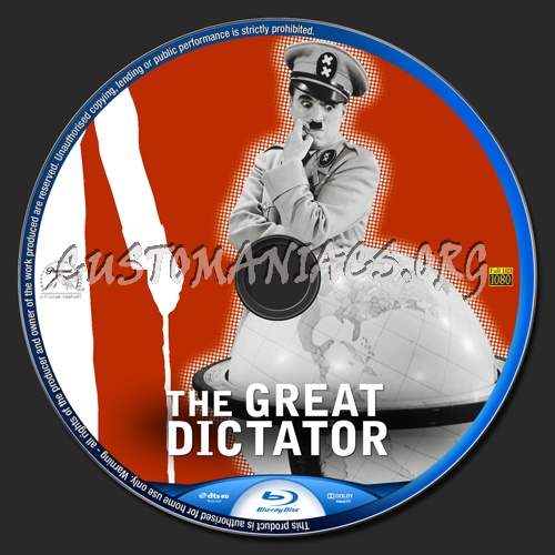 The Great Dictator blu-ray label