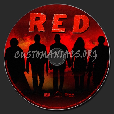 Red dvd label