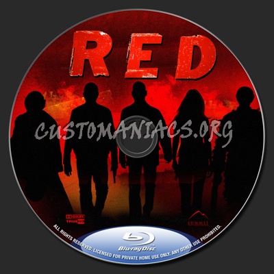 Red blu-ray label