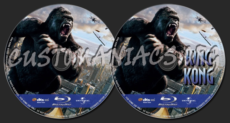 King Kong blu-ray label