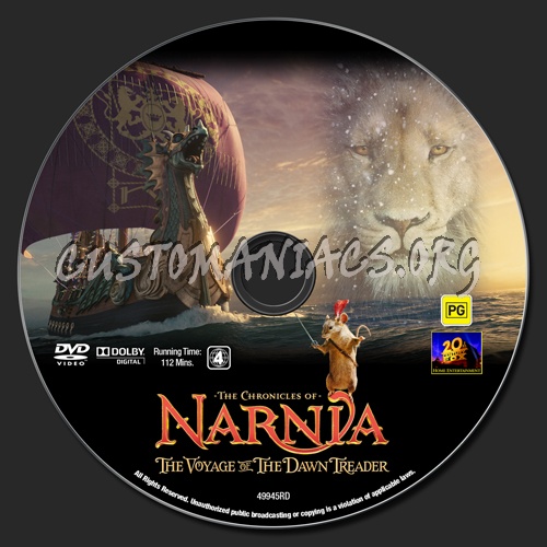 The Chronicles of Narnia: The Voyage of the Dawn Treader dvd label