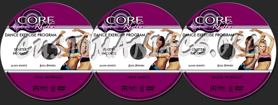 Core Rhythms Dance Exercise Program dvd label - DVD Covers