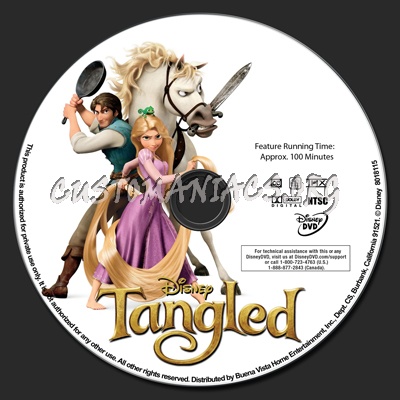 Tangled dvd label